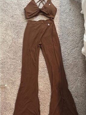Women’s Brown Boot Flare Pants — Sleek High-Rise Fit